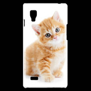 Coque LG Optimus L9 Chaton marron et blanc