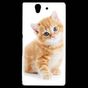 Coque Sony Xperia Z Chaton marron et blanc