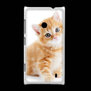 Coque Nokia Lumia 520 Chaton marron et blanc