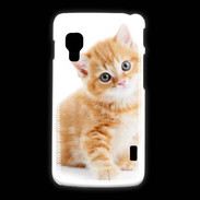 Coque LG L5 2 Chaton marron et blanc