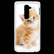 Coque LG G2 Chaton marron et blanc
