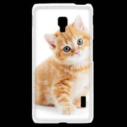 Coque LG F6 Chaton marron et blanc
