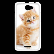 Coque HTC Desire 516 Chaton marron et blanc