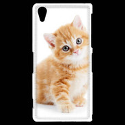 Coque Sony Xperia Z2 Chaton marron et blanc