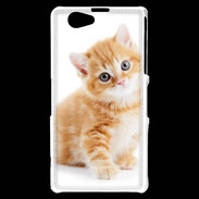 Coque Sony Xperia Z1 Compact Chaton marron et blanc