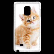 Coque Samsung Galaxy Note Edge Chaton marron et blanc
