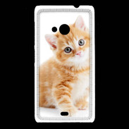 Coque Nokia Lumia 535 Chaton marron et blanc