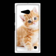 Coque Nokia Lumia 735 Chaton marron et blanc