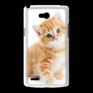 Coque LG L80 Chaton marron et blanc
