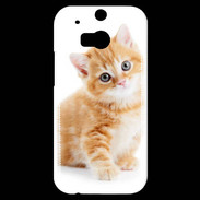 Coque HTC One M8s Chaton marron et blanc