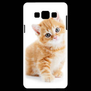Coque Samsung A7 Chaton marron et blanc