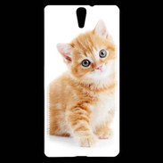Coque Sony Xperia C5 Chaton marron et blanc