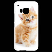 Coque HTC One M9 Chaton marron et blanc