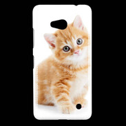 Coque Nokia Lumia 640 LTE Chaton marron et blanc