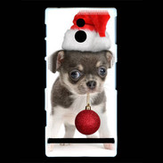 Coque Sony Xperia P Chihuahua de noël