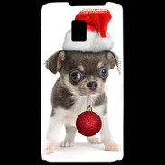 Coque LG P990 Chihuahua de noël