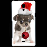 Coque Sony Xperia T Chihuahua de noël