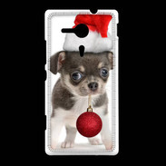Coque Sony Xpéria SP Chihuahua de noël