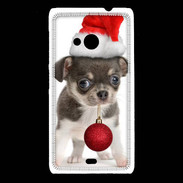 Coque Nokia Lumia 535 Chihuahua de noël