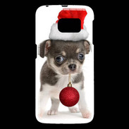 Coque Samsung Galaxy S6 Chihuahua de noël