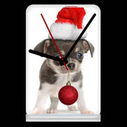 Pendule de bureau Chihuahua de noël