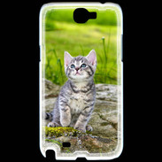 Coque Samsung Galaxy Note 2 Portrait d'un chaton gris