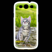 Coque Samsung Galaxy S3 Portrait d'un chaton gris