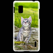 Coque LG Optimus G Portrait d'un chaton gris