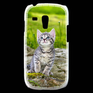 Coque Samsung Galaxy S3 Mini Portrait d'un chaton gris