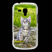 Coque Samsung Galaxy Trend Portrait d'un chaton gris