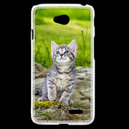 Coque LG L70 Portrait d'un chaton gris