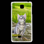 Coque LG F5 Portrait d'un chaton gris
