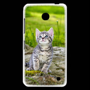 Coque Nokia Lumia 630 Portrait d'un chaton gris