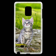 Coque Samsung Galaxy Note Edge Portrait d'un chaton gris