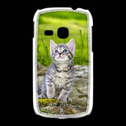 Coque Samsung Galaxy Young Portrait d'un chaton gris