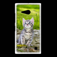 Coque Nokia Lumia 735 Portrait d'un chaton gris