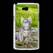 Coque LG L80 Portrait d'un chaton gris
