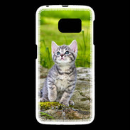 Coque Samsung Galaxy S6 Portrait d'un chaton gris