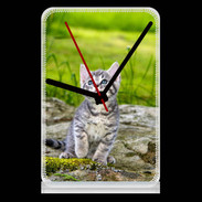 Pendule de bureau Portrait d'un chaton gris