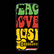 Coque iPhone 5/5S Premium Peace Love Music