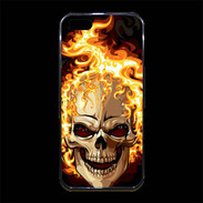 Coque iPhone 5/5S Premium Tête de mort en flamme 5