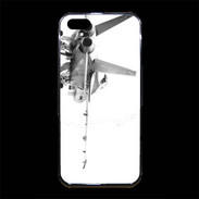 Coque iPhone 5/5S Premium Avion de chasse F18 en noir et blanc
