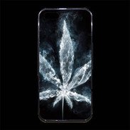 Coque iPhone 5/5S Premium Feuille de cannabis en fumée