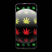 Coque iPhone 5/5S Premium Effet cannabis sur fond noir