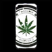Coque iPhone 5/5S Premium Grunge stamp with marijuana leaf