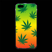 Coque iPhone 5/5S Premium Fond Rasta Cannabis