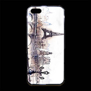 Coque iPhone 5/5S Premium Vintage Paris en dessin