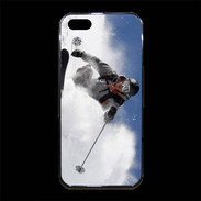 Coque iPhone 5/5S Premium Skieur en montagne