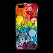 Coque iPhone 5/5S Premium Arc en ciel de boutons de couture