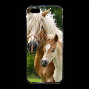 Coque iPhone 5/5S Premium Cheval et poulain